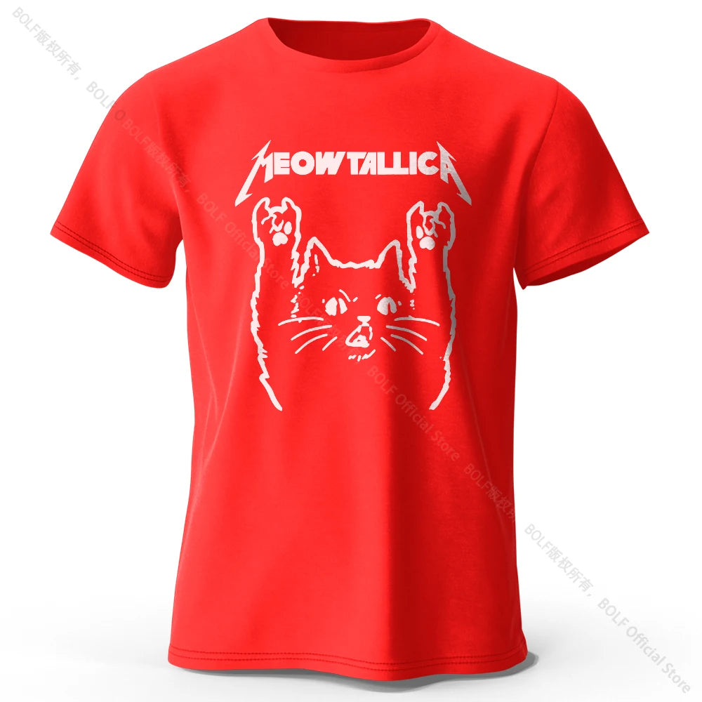 Chibi Cat Anime Printed 100% Cotton T-Shirt, Ultra Soft Round Neck Short Sleeve Tee for Men & Women
