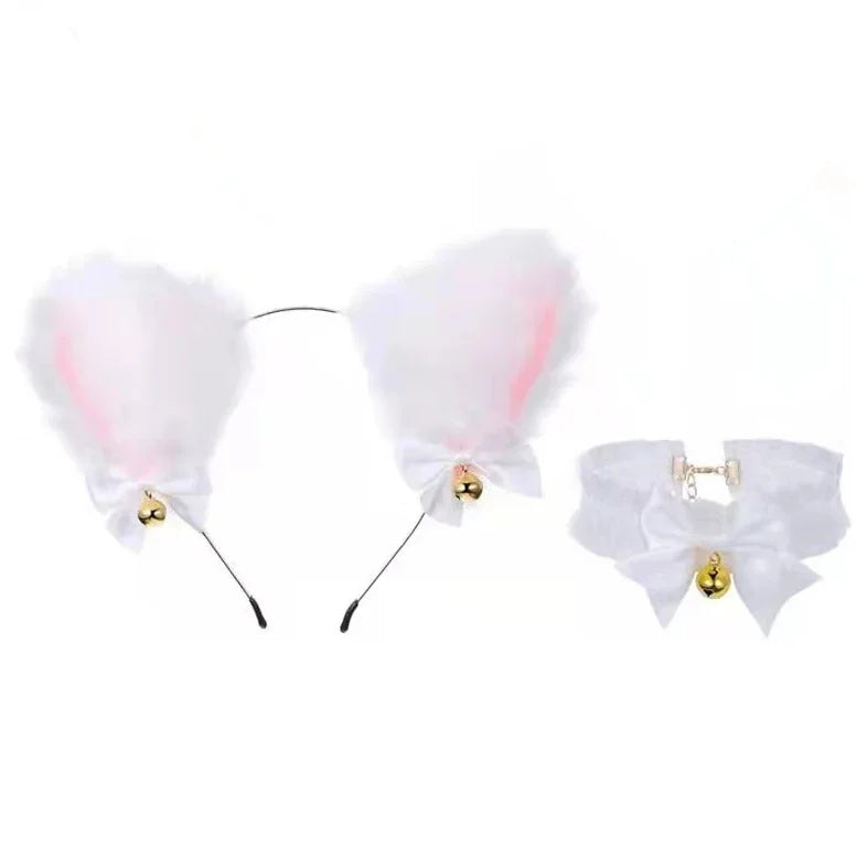 Beautiful Masquerade Cat Ears and Necklace