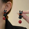Sweet and Cool Black Cat Earrings