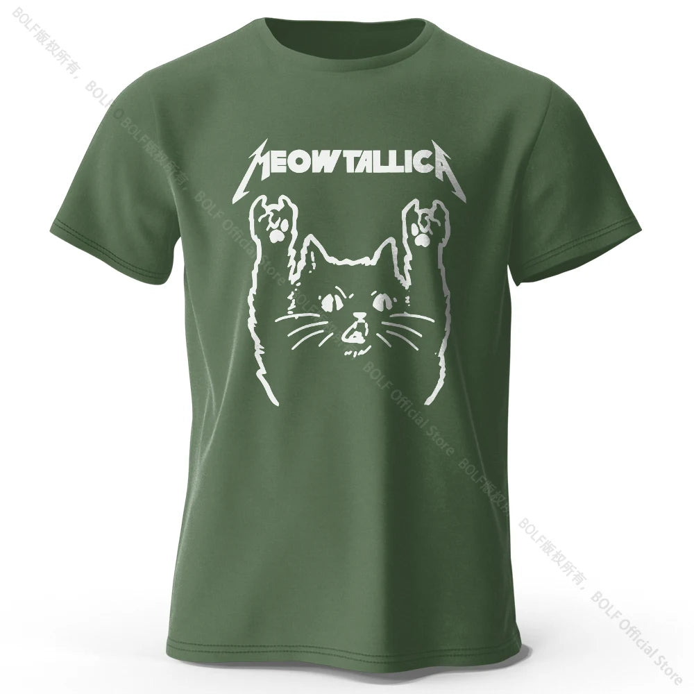 Chibi Cat Anime Printed 100% Cotton T-Shirt, Ultra Soft Round Neck Short Sleeve Tee for Men & Women