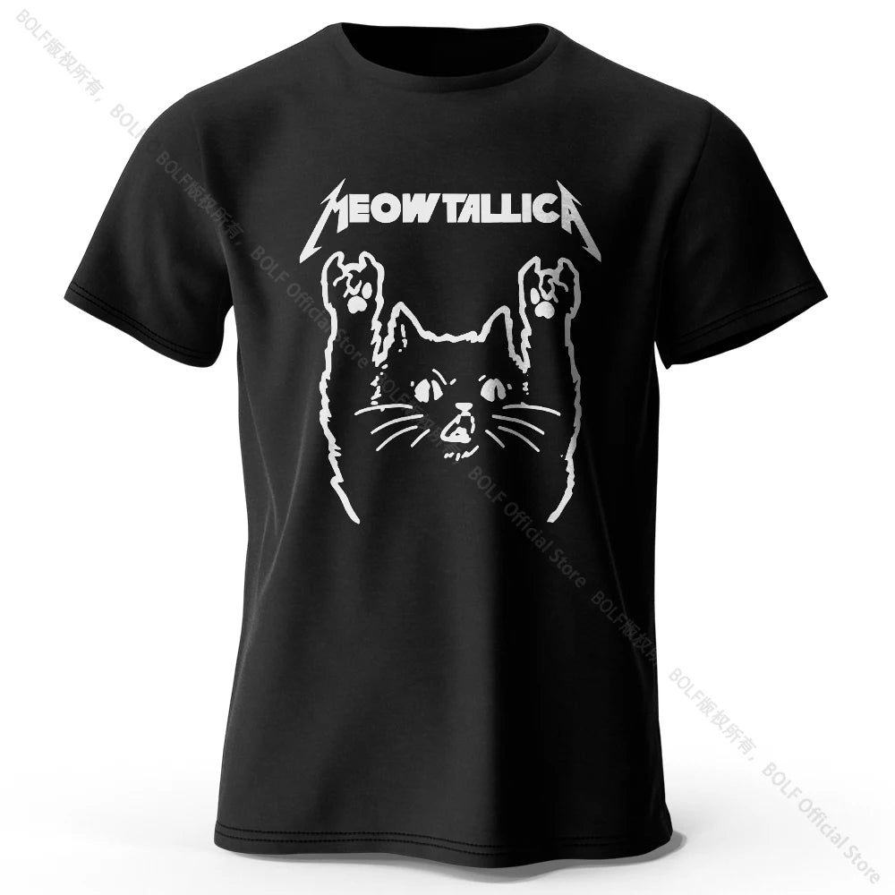 Chibi Cat Anime Printed 100% Cotton T-Shirt, Ultra Soft Round Neck Short Sleeve Tee for Men & Women