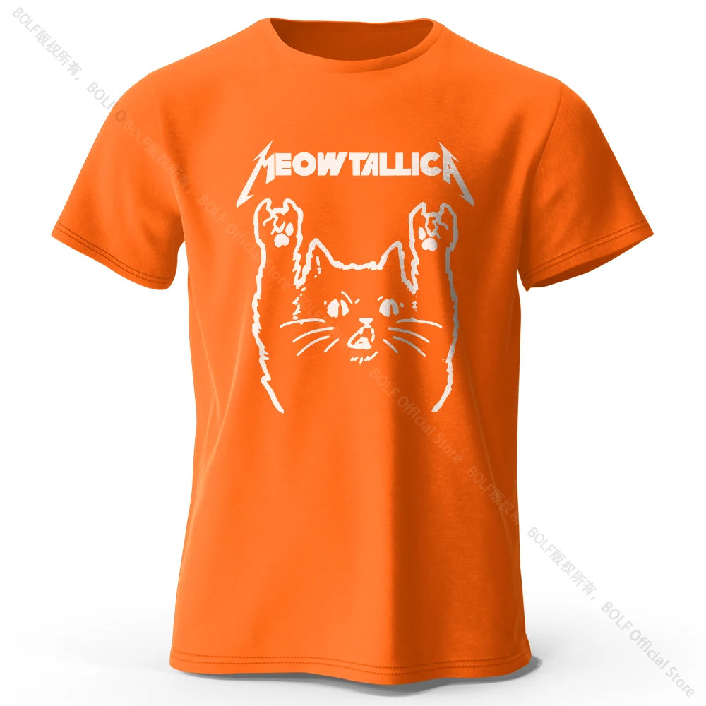Chibi Cat Anime Printed 100% Cotton T-Shirt, Ultra Soft Round Neck Short Sleeve Tee for Men & Women