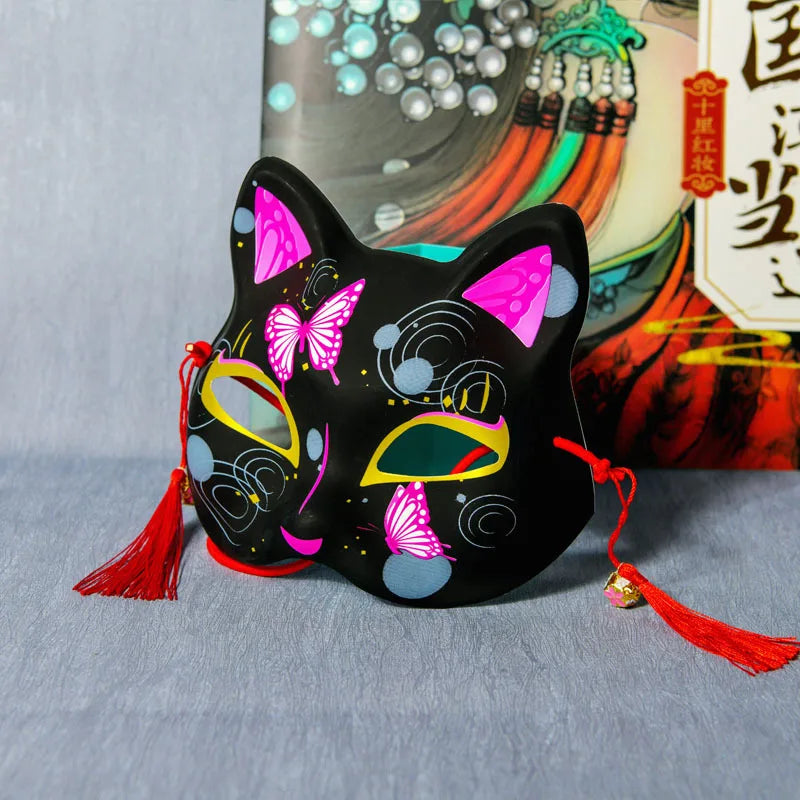 Black Cat Japanese inspired Mask