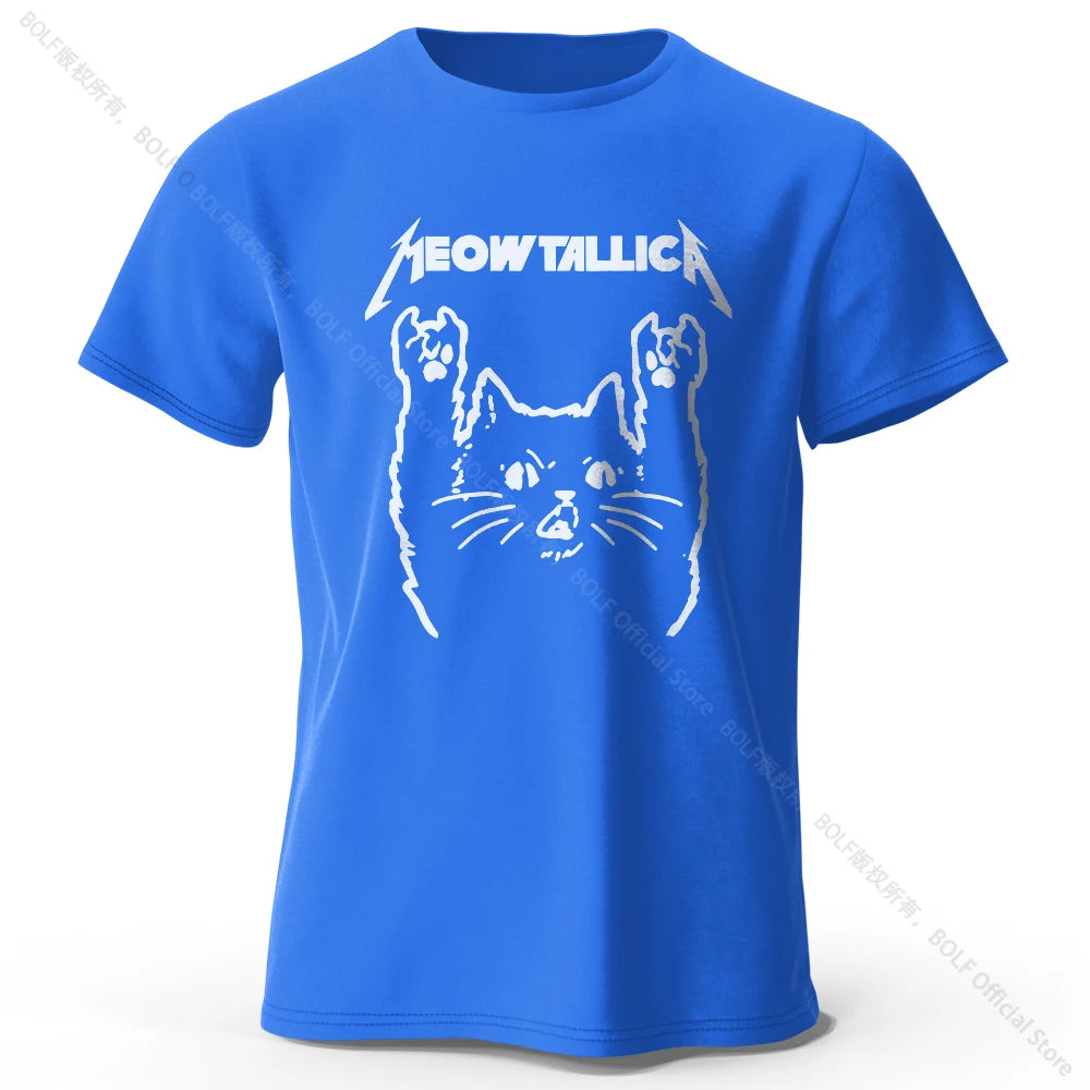 Chibi Cat Anime Printed 100% Cotton T-Shirt, Ultra Soft Round Neck Short Sleeve Tee for Men & Women