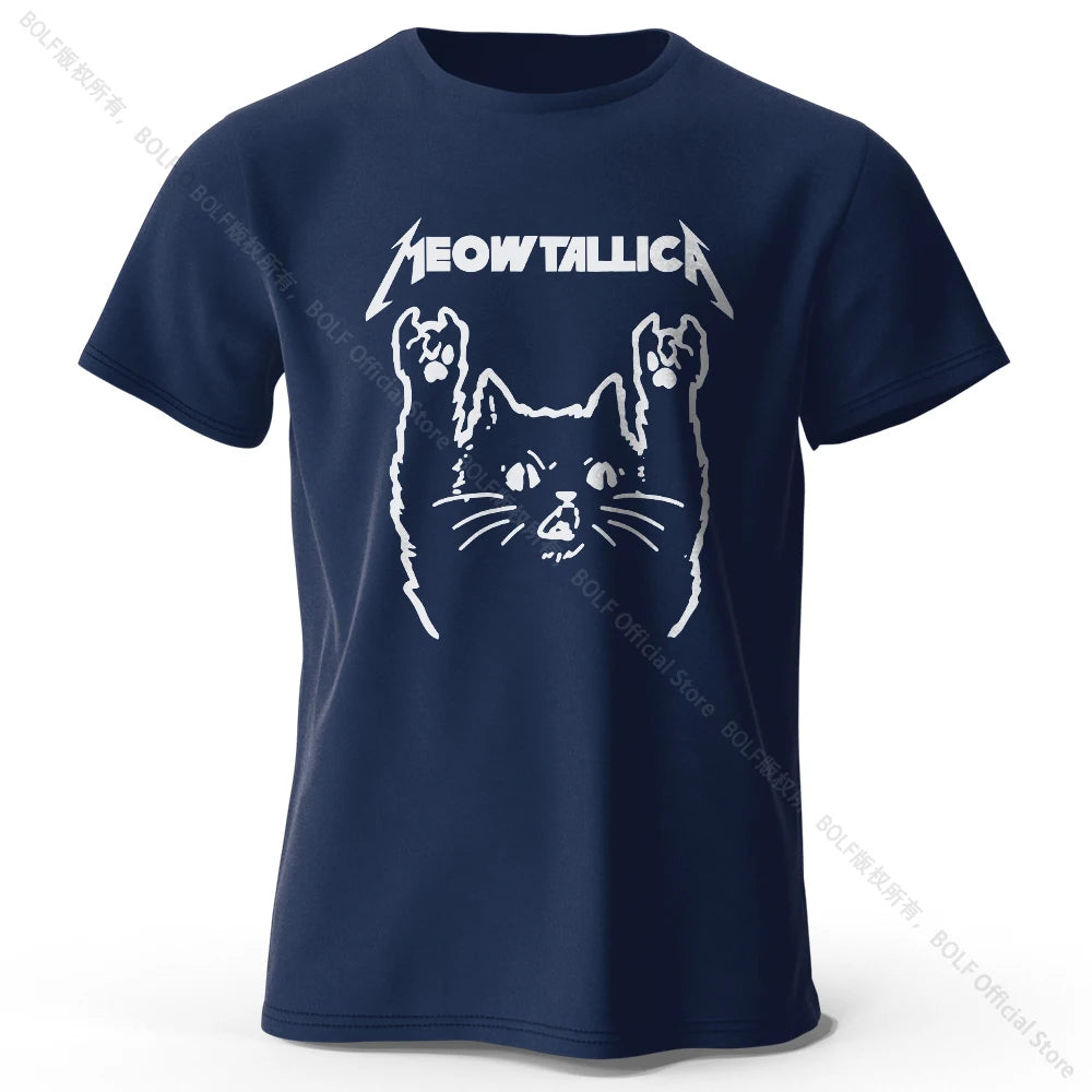 Chibi Cat Anime Printed 100% Cotton T-Shirt, Ultra Soft Round Neck Short Sleeve Tee for Men & Women