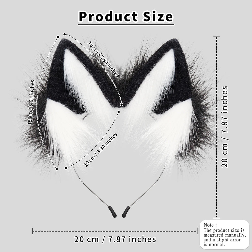 Cat Fox Faux Fur Ears Headband