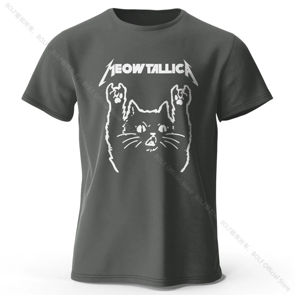 Chibi Cat Anime Printed 100% Cotton T-Shirt, Ultra Soft Round Neck Short Sleeve Tee for Men & Women