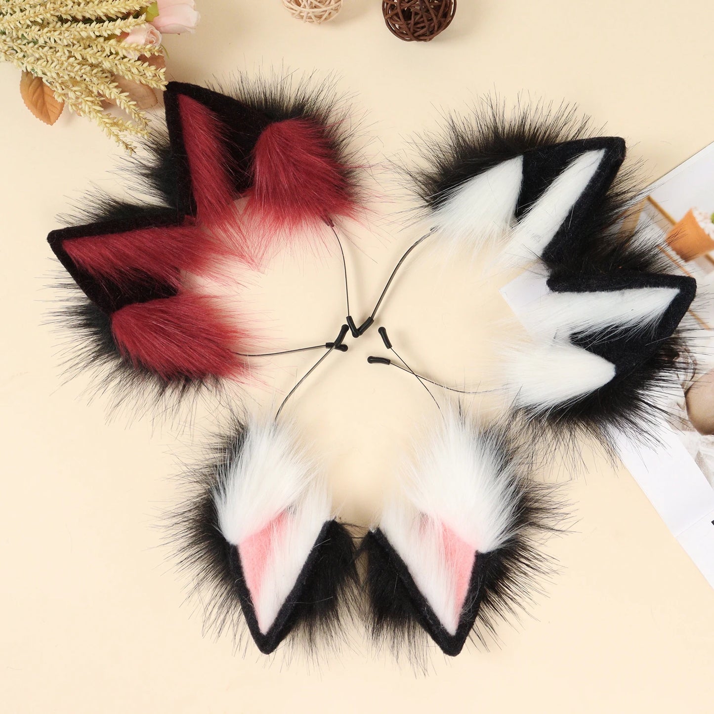 Cat Fox Faux Fur Ears Headband
