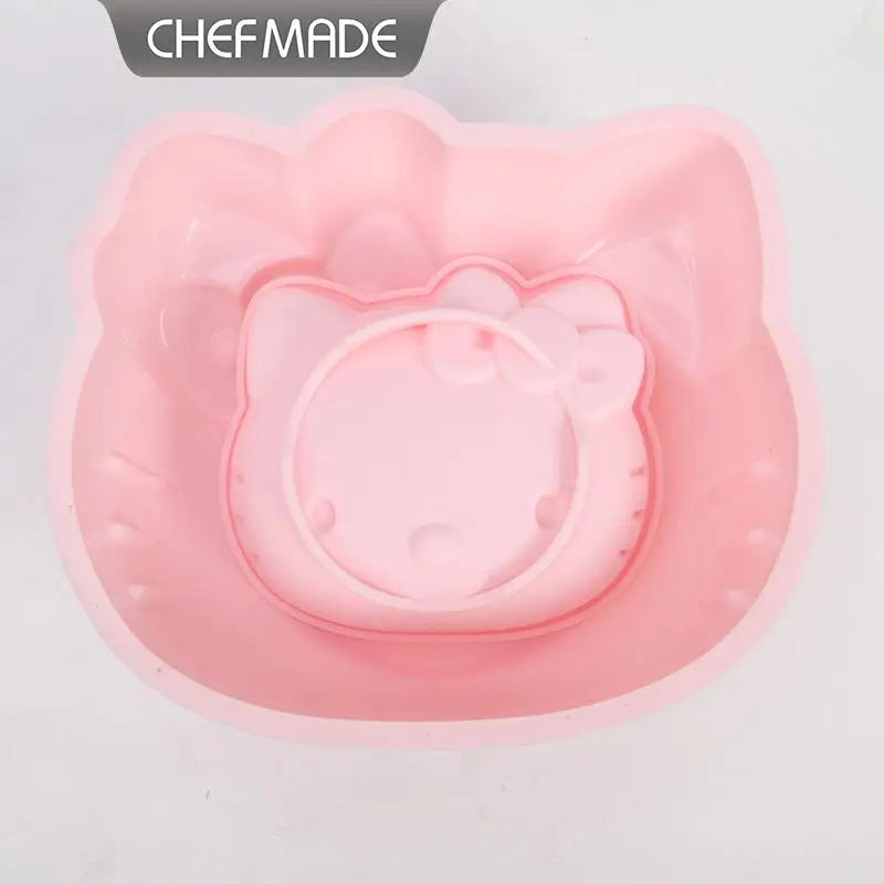 HelloKitty Silicone Round Cake Baking Mould, 4/6/8inch CHEFMADE Cake Pan for Cakes, Cheesecakes & Breads, Baking Supplie