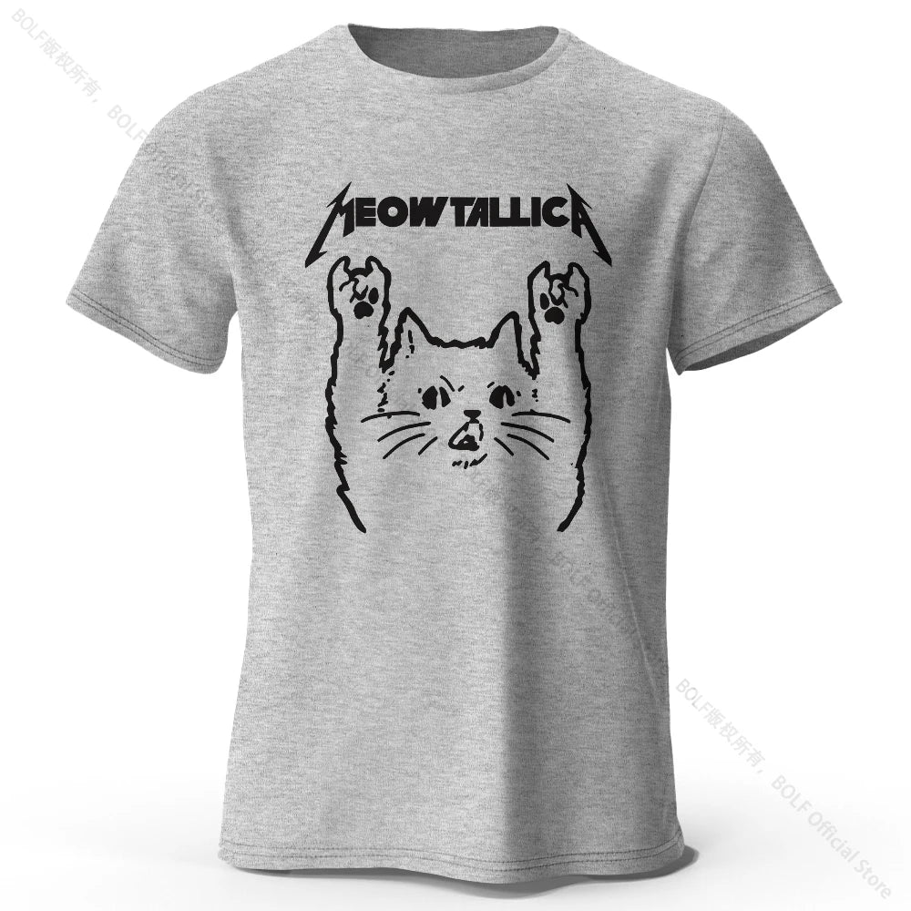Chibi Cat Anime Printed 100% Cotton T-Shirt, Ultra Soft Round Neck Short Sleeve Tee for Men & Women