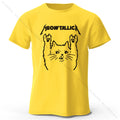 Chibi Cat Anime Printed 100% Cotton T-Shirt, Ultra Soft Round Neck Short Sleeve Tee for Men & Women