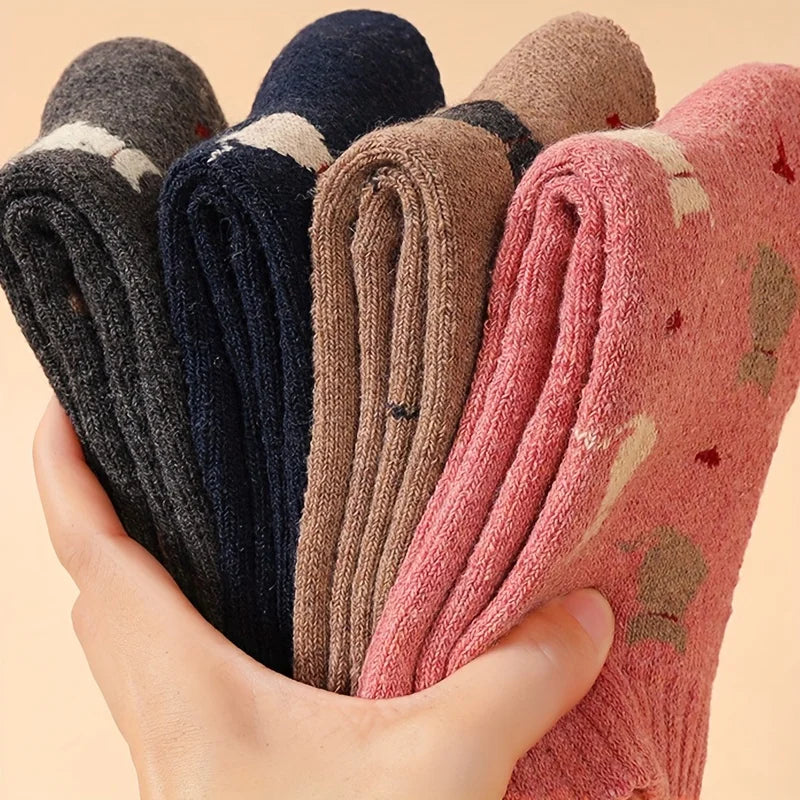 Autumn/Winter Cat themed Socks (5 pairs)