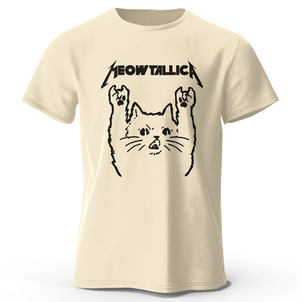Chibi Cat Anime Printed 100% Cotton T-Shirt, Ultra Soft Round Neck Short Sleeve Tee for Men & Women