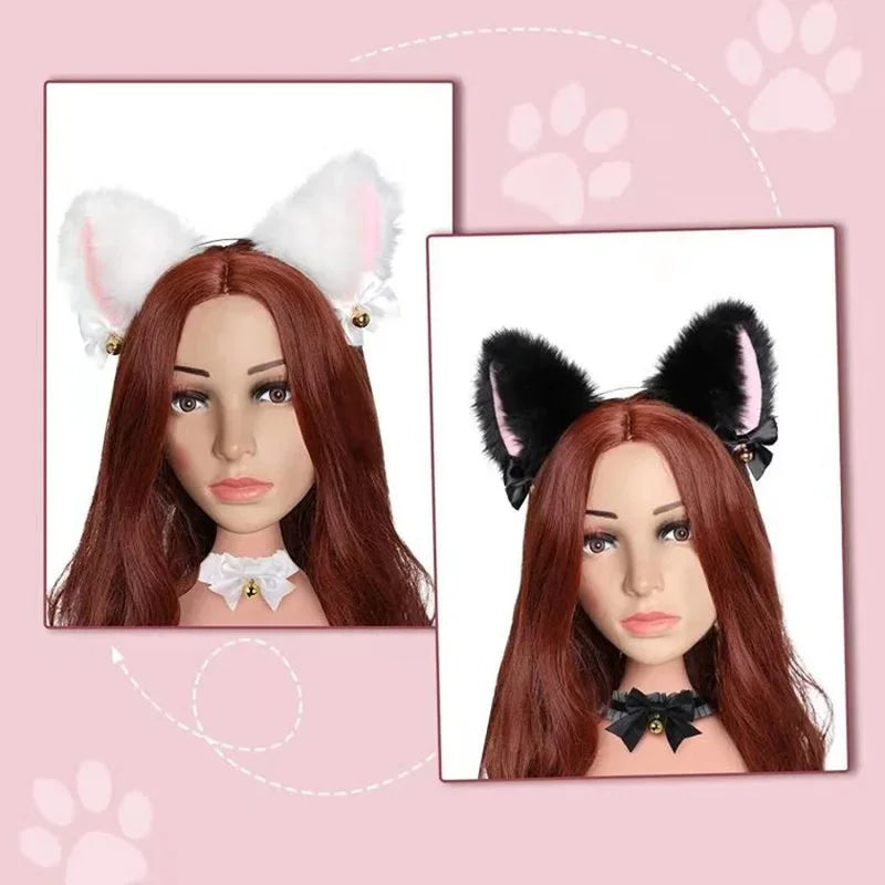 Beautiful Masquerade Cat Ears and Necklace