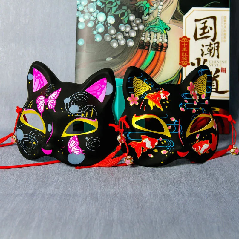 Black Cat Japanese inspired Mask