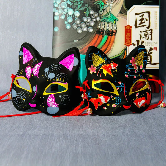 Black Cat Japanese inspired Mask