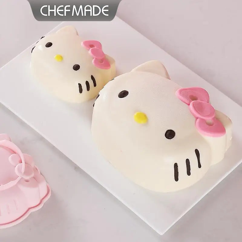 HelloKitty Silicone Round Cake Baking Mould, 4/6/8inch CHEFMADE Cake Pan for Cakes, Cheesecakes & Breads, Baking Supplie