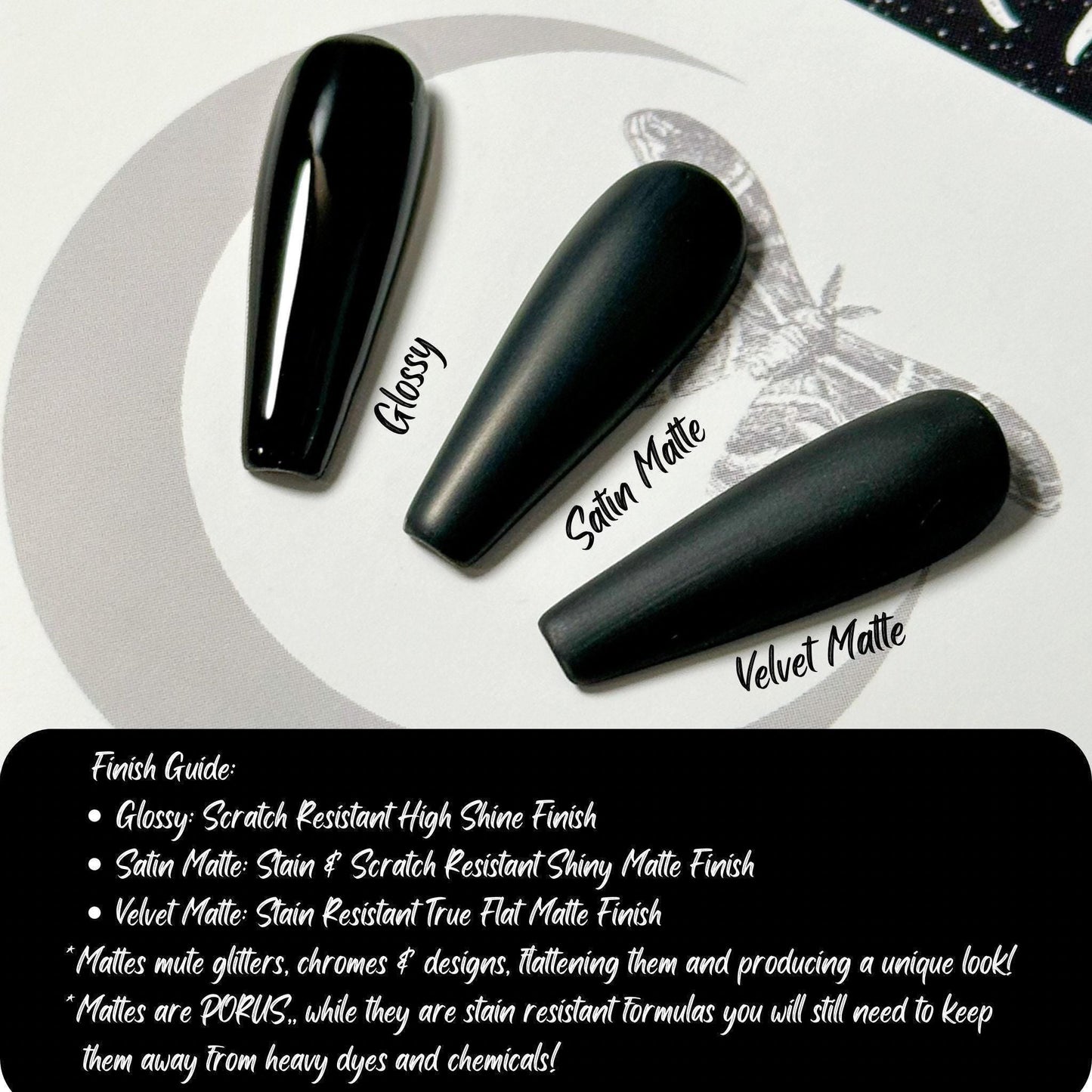 Black Cat Christmas False Nails